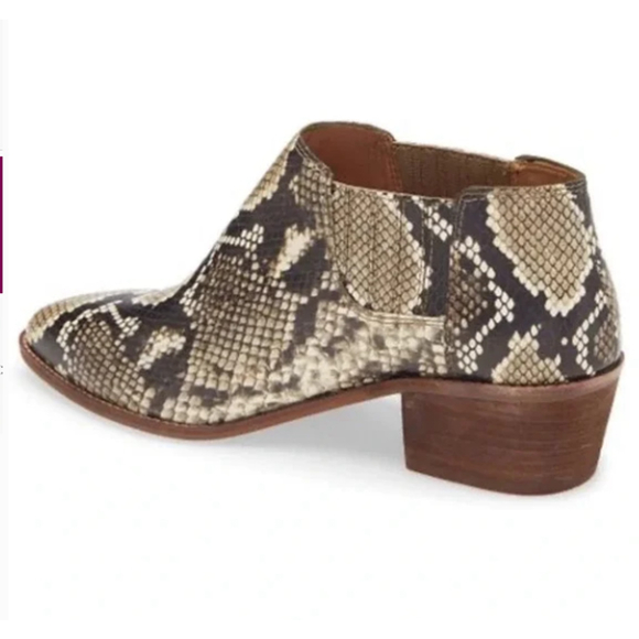 Madewell Sonia Python Snake Print Bootie Multi-Color, SZ 8.5